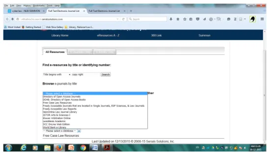 Fig. 1 Trial access of “ProQuest Web Scale Discovery Summon” implemented at NLIU
