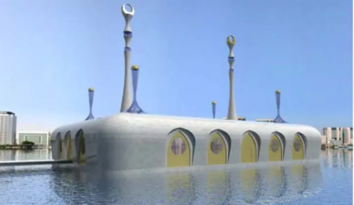 Fig.  9  Perspective  of  floating  mosque