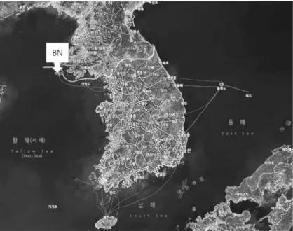 Fig. 1. Map showing the sampling location of Baengnyeong Island (BN: Baengnyeong Island).