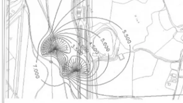 Fig. 11. Temporal variations in groundwater level after  pumping.
