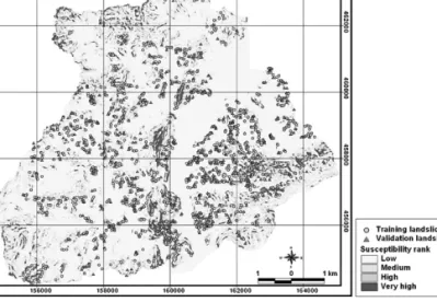 Fig. 7.  Sucess rate curve of landslide susceptibility map.