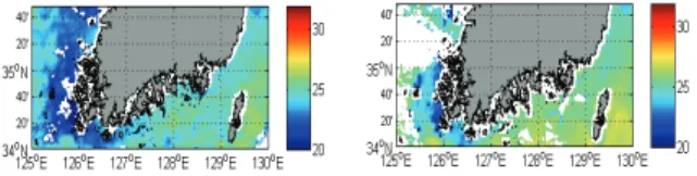 Fig. 6. Satellite images SST in 1 (a) and 2 (b) September  2004. 