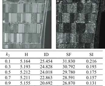 Table 2. Quantitative evaluation of the fused image  without gradient-based weighting