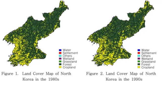 Figure  1.    Land  Cover  Map  of  North  Korea  in  the  1980s