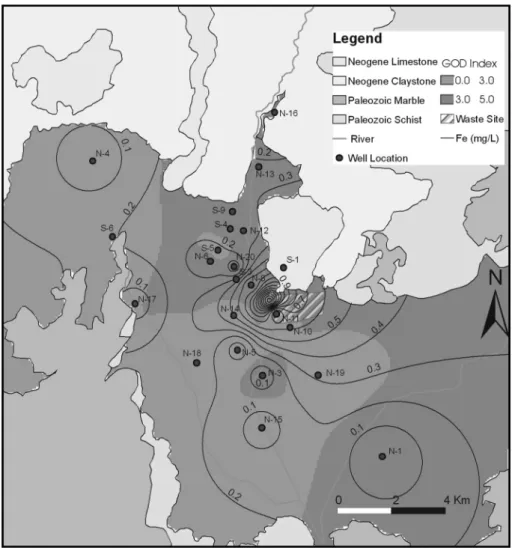 Fig. 9. Corelation of the groundwater composition in 1997 and 2002.