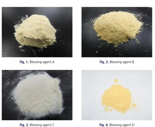 Fig. 1. Blowing agent A Fig. 2. Blowing agent B