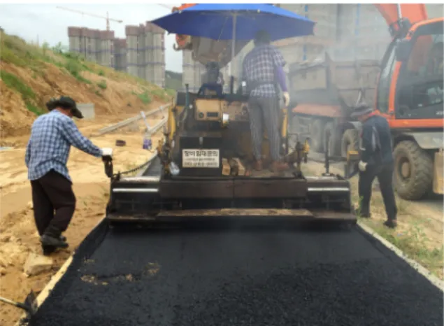 Fig. 5. Asphalt concrete paving