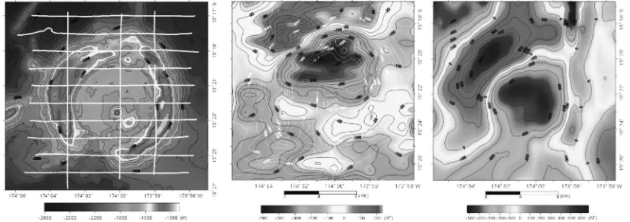 Fig. 11. Crustal magnetization of MTJ caldera calculated from surface magnetic anomaly by assuming a constant thickness layer(300 m)