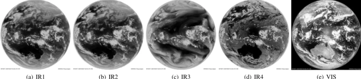 Figure 3: Gray scale visualization of MTSAT imagery.