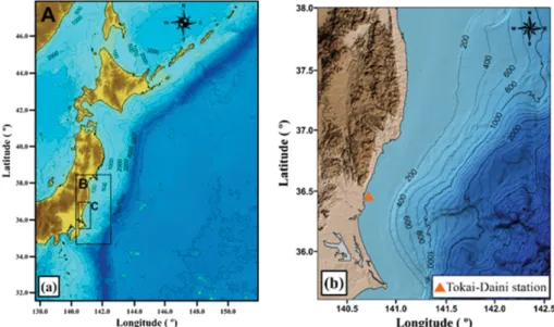Fig. 10. Water  elevations  calculated  with  and  without  reflection compared with the observed one at Tokai-Daini wave  sta-tion for tsunami of 11 March 2011 (Kim et al., 2016).