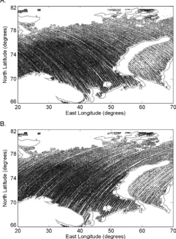 Fig. 1. Geometry of satellite radar altimetry. The observed altim- altim-eter height can be obtained by removing the sea surface height from the orbital height