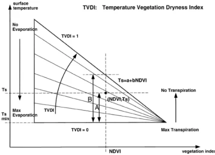 Fig.  1.  Definition  of  the  TVDI.  (  after  Sandholt  et.  al.  2002  )