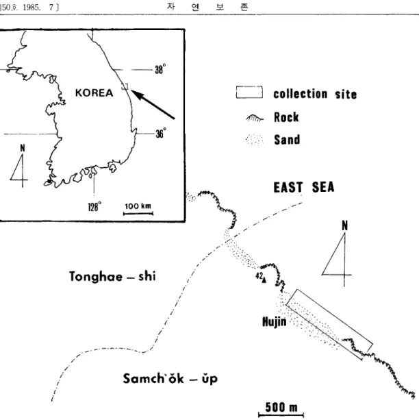 Fig.  1.  A  map  showing  the  collection  site. 