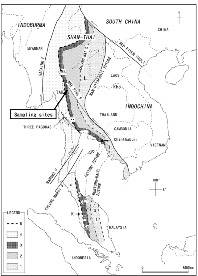 Fig. 1.  Tectonostratigraphic terranes of SE Asia. After Hirsch et al. (2005); modified after Hada et al
