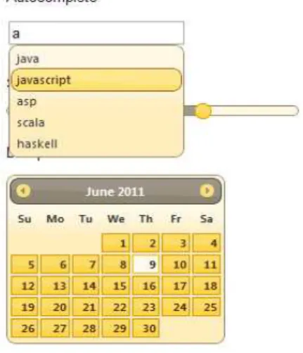 그림 5. jQuery  UI  위젯 Fig. 5. jQuery  UI  widgets.