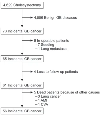 Fig. 1. Selection process of patients with incidentally con­