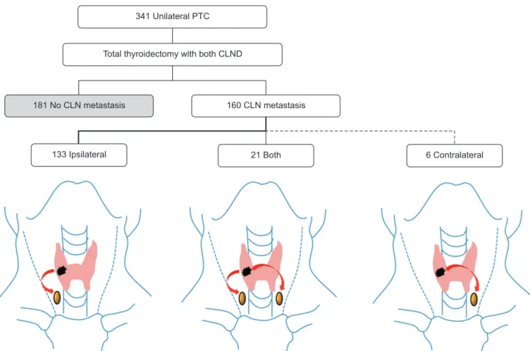 Table 2. Correlation between clinicopathologic characteristics and central lymph node metastasis in papillary thyroid  cancer by multivariate logistic regression analysis