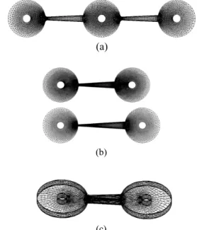 Fig. 3 (a)  Diffuser/Nozzle pump geometry for 2D simulation  (b) Diffuser element geometry for simulation for channel length 