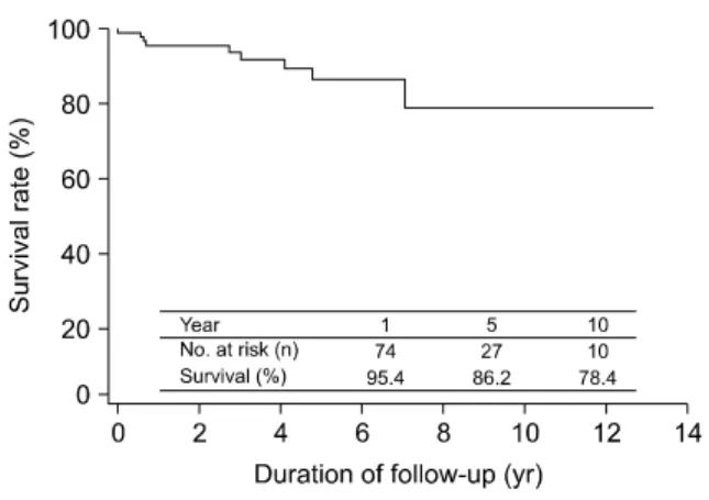 Fig. 5. Overall survival rates. 