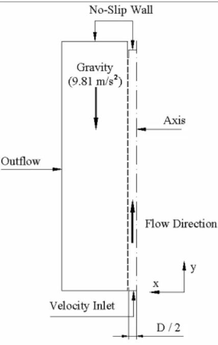 Fig. 2 Computational domain and boundary  conditions 