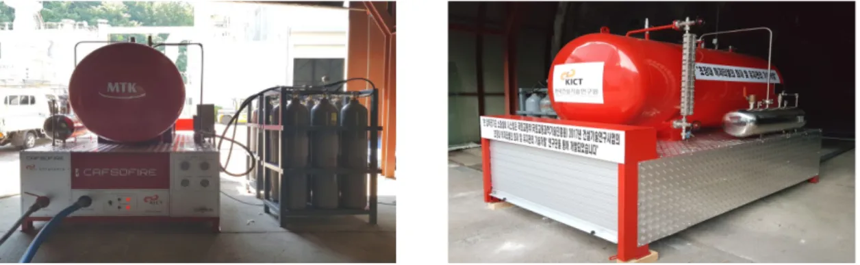 Fig. 4. Arrangement and shape compressed air foam mixing chamber 