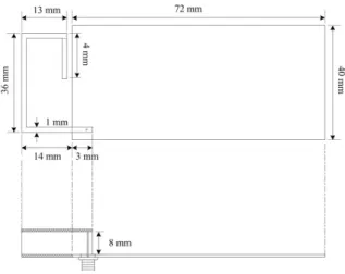 그림  7.  제작된  휴대단말기용  내장형  RFID  리더  안테나 Fig.  7.  Fabricated  mobile  RFID  reader  inner  antenna.