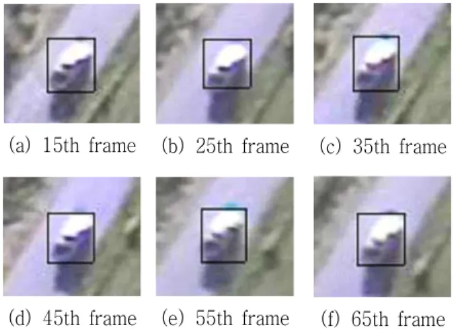 그림 5. 추적  결과  영상 Fig. 5. Tracking  result  images.