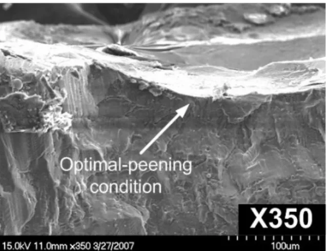 Fig. 7 Incrustation of over peened specimen
