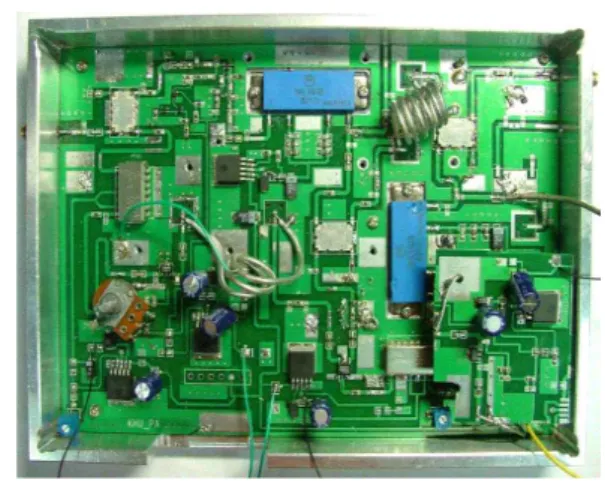 Fig. 4. S imulated results of output spectrum of a feedforward power amplifier.