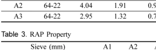 Table 3. RAP Property