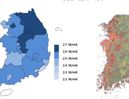 Table 1 Regional distribution of ground effective thermal conductivityFig. 3 Regional distribution of thermal conductivity Fig
