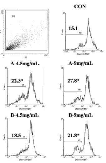 Fig. 4. Effect of the LAB samples on p53 gene expression in U937 and HL60 cells. The LAB samples were added to the various cultured leukemia cells for 24 h at 37 o C