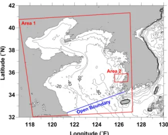 Fig. 2. Bathymetry and mesh of far field domain.
