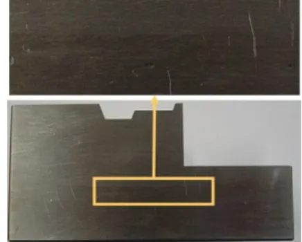 Fig. 7 Surface formation and hardness of the manufactured mould (Button mould)