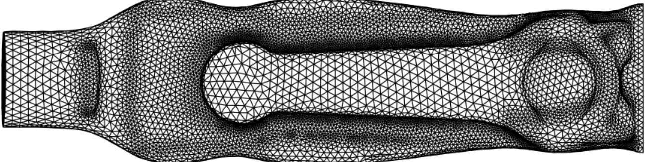Fig. 4 Simulation results with DEFORM 3D (top view, nodes: 13893, elements: 61787) 