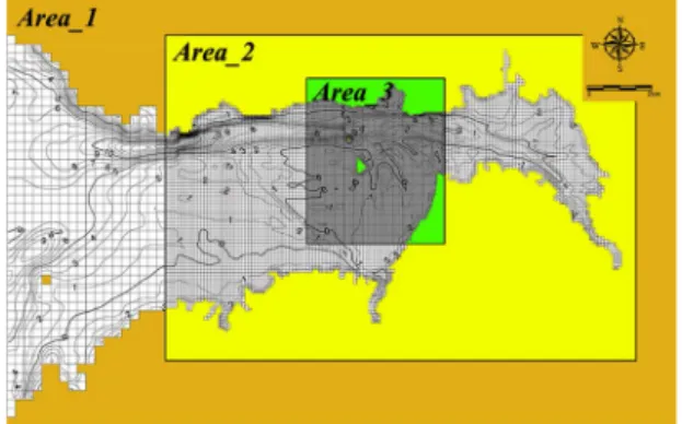 Fig. 2. Telescoping grid of EFDC model and ESCORT model.