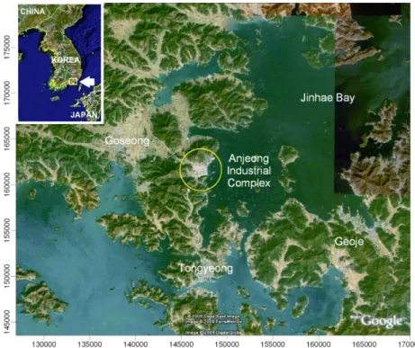 Fig. 1. Location map of project area (Google Earth, 2009).