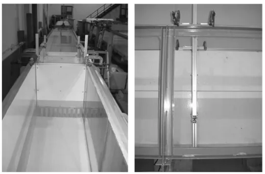 Fig. 3.  Front and side views of breakwater model.