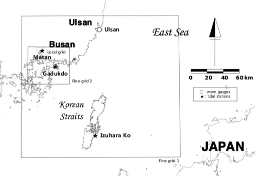 Table 3. The locations and data sources of tidal stations and wave gauges used in this study.