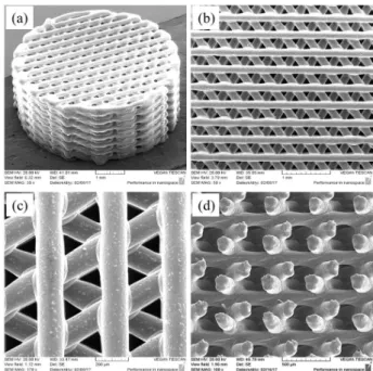 Fig. 9  2D CAD pattern and optical microscope image  for fabrication of triangle-type PCL scaffold 