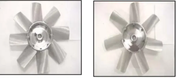 Fig. 3  Geometry of a slanted hot-wire  Fig. 2  Front view of  rotors 