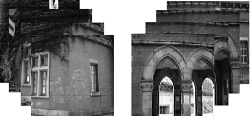 Fig. 14.  Real sequential image frames taken from a moving and rotating digital camera.