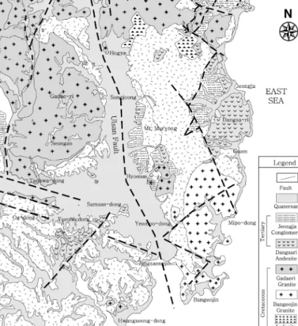 Fig. 1. Geological map of the study area.