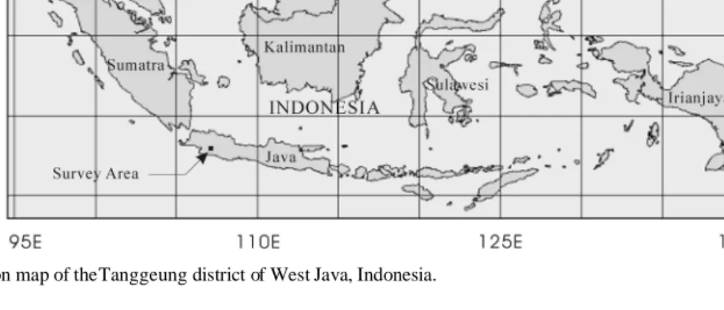 Fig. 1. Location map of the Tanggeung district of West Java, Indonesia.