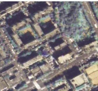 Fig. 4 shows the raster image of urban area used in  the experiment. The image is taken from IKONOS with  resolution of 1 pixel/1mx1m and the size of 512x512  pixels