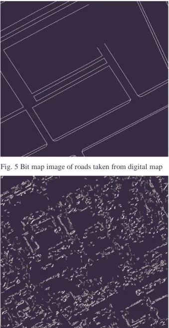 Fig. 5 Bit map image of roads taken from digital map 