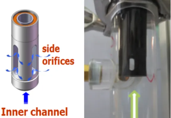 Fig.  3  Experimental  apparatus  for  bypass  flow  through  side orifices in lower end plug 