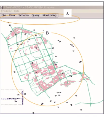 Figure 2 User Interface of Main Window  The map and trajectory of moving object in Figure 2 is  sample data for testing