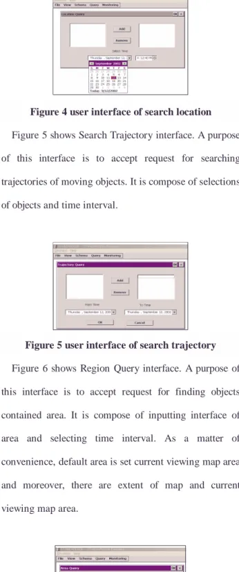 Figure 4 user interface of search location  Figure 5 shows Search Trajectory interface