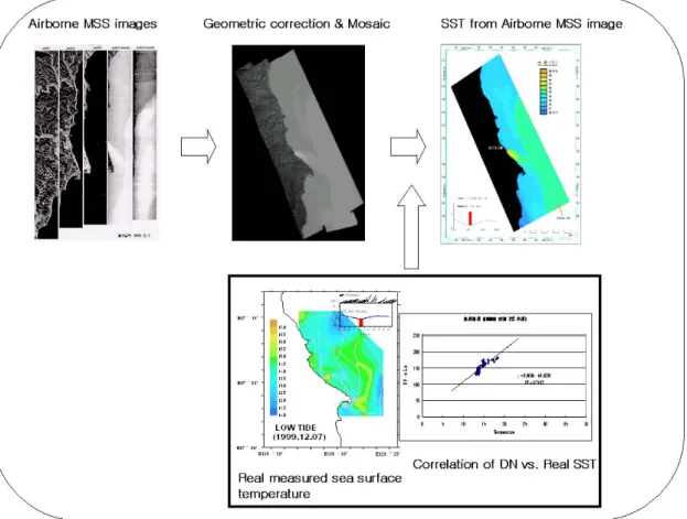Figure 2. Data processing procedure for Airborne MSS 